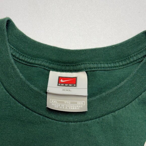 Vintage Michigan State Spartans Nike Center Swoosh T Shirt Mens 2XL Y2K College - Picture 5 of 7